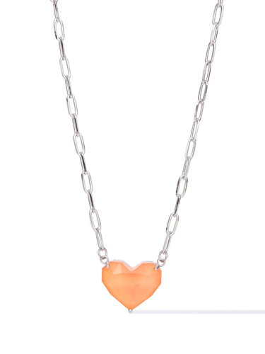 Spring Love Necklace - Neon Coral