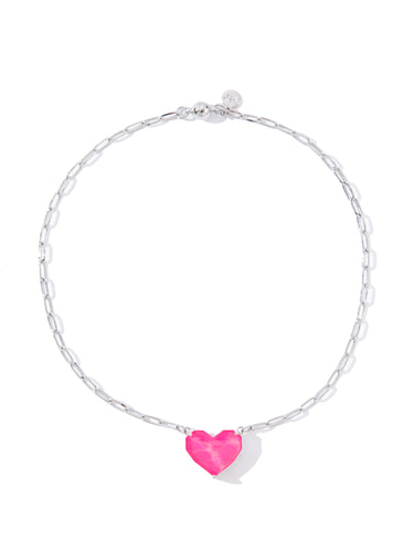 Spring Love Necklace - Neon Pink