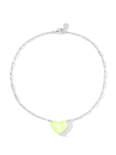 Spring Love Necklace - Neon Yellow
