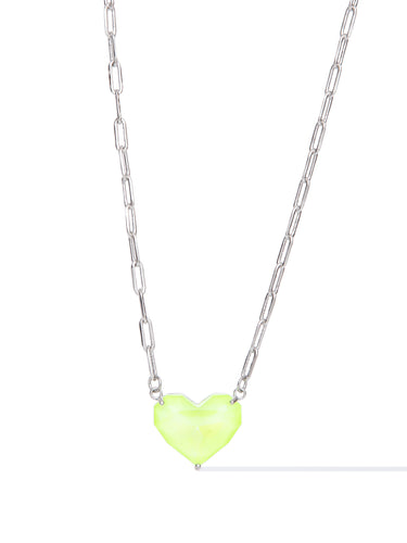 Spring Love Necklace - Neon Yellow