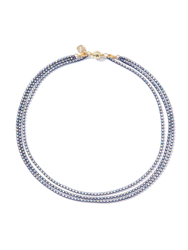 Stitches Necklace - Metallic Midnight