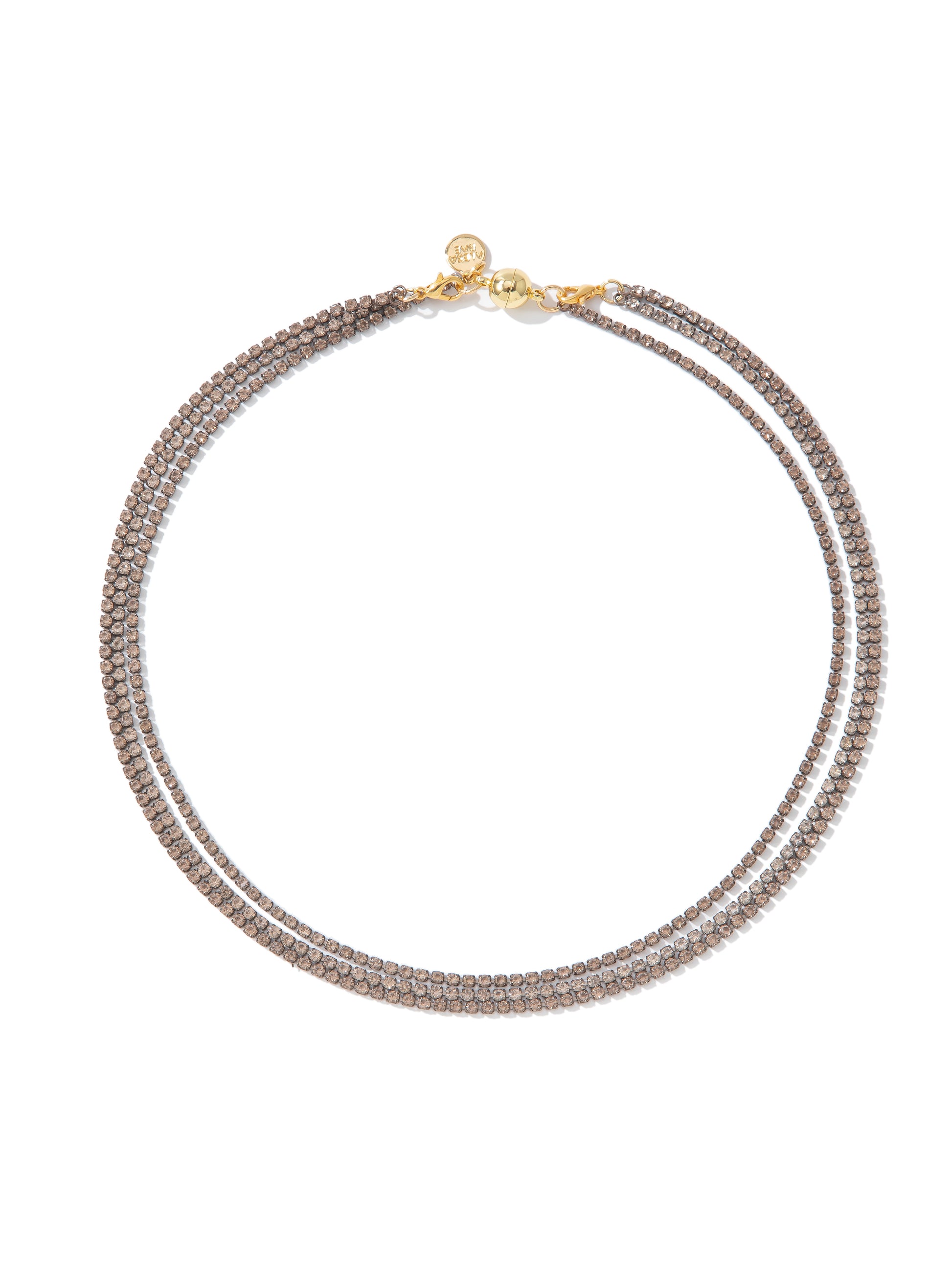 Stitches Necklace - Metallic Latte Mist