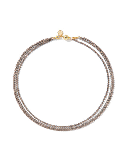 Stitches Necklace - Metallic Latte Mist