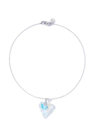 Story Of My Life Necklace - Clear Heart