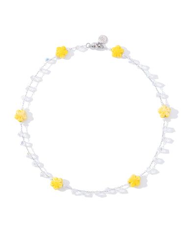 Summer Daisy Necklace - Silver Daisy Glow