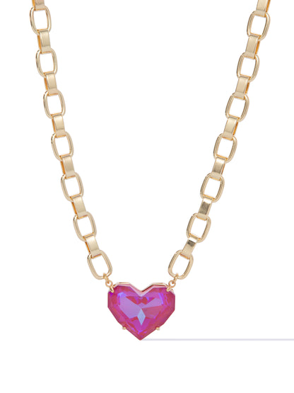 Summer Love Necklace - Gold Berry Pink