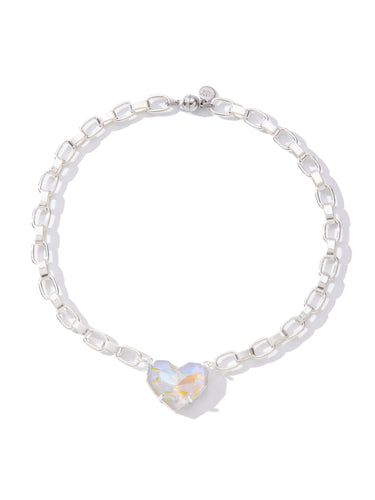 Summer Love Necklace - Liquid Metallic Pearl White Opal Glow