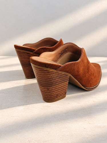 Corky's Tell It To The Judge Heels - Tobacco Faux Suede
