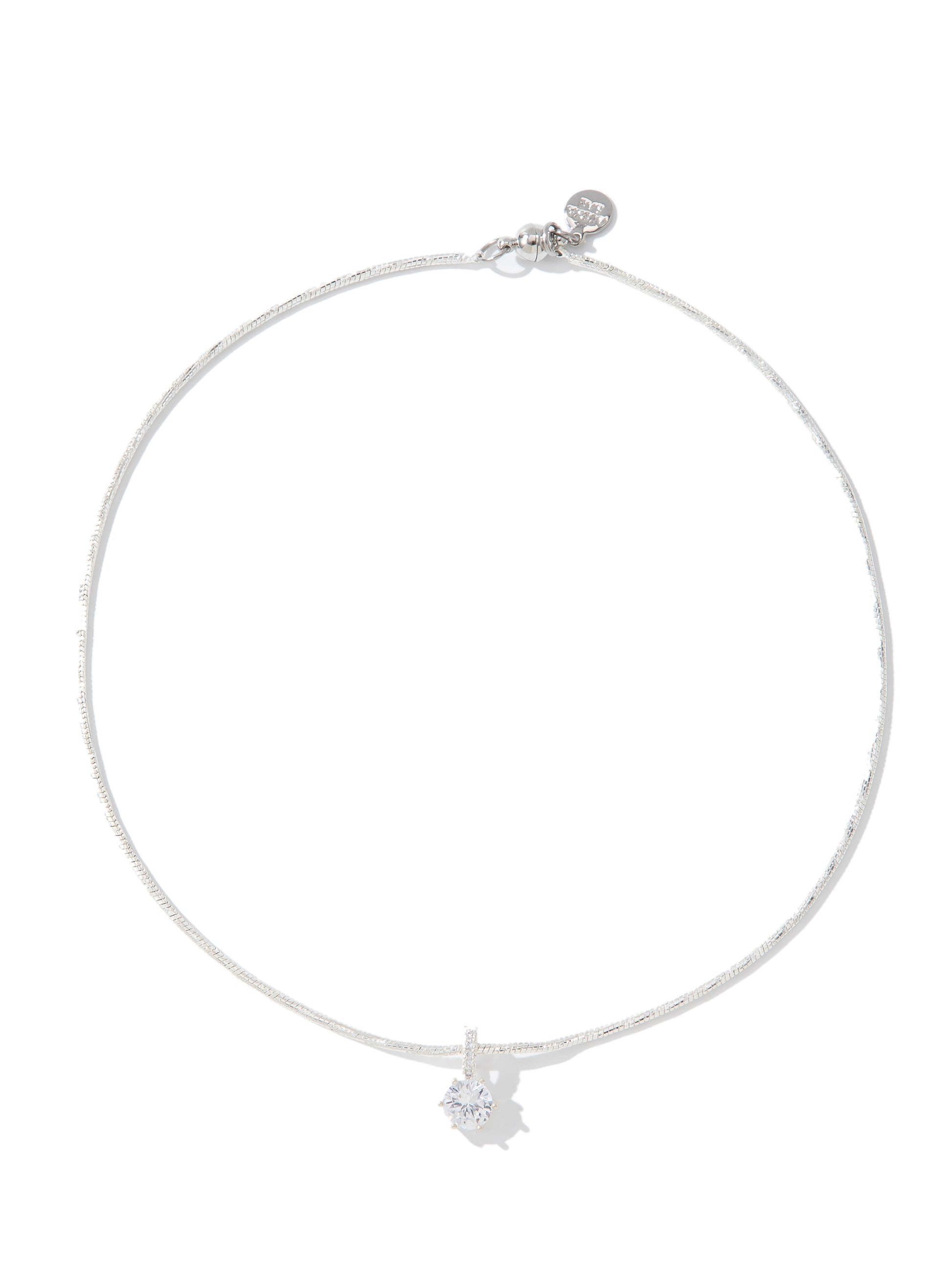Suzanne Necklace - Liquid Metallic Pearl White