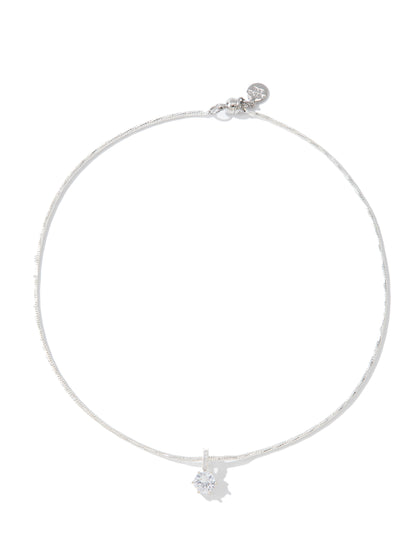 Suzanne Necklace - Liquid Metallic Pearl White