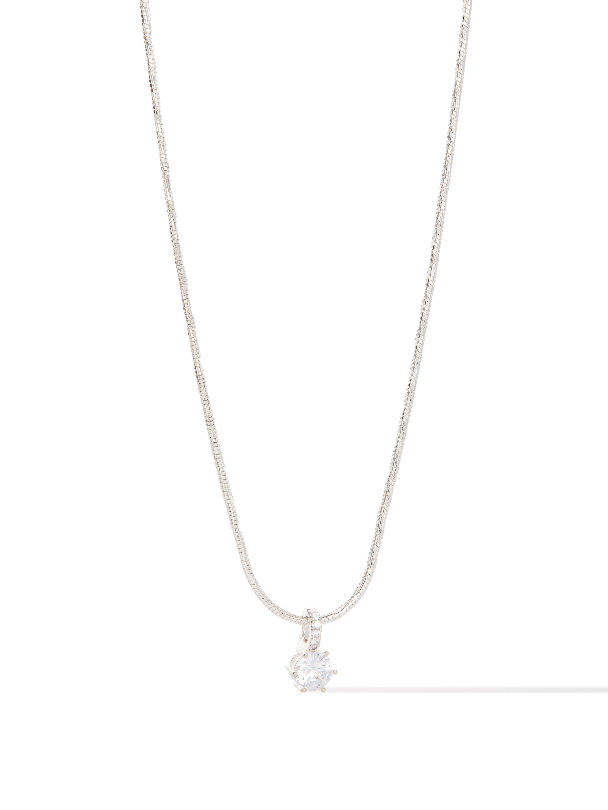 Suzanne Necklace - Liquid Metallic Pearl White