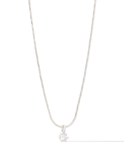 Suzanne Necklace - Liquid Metallic Pearl White