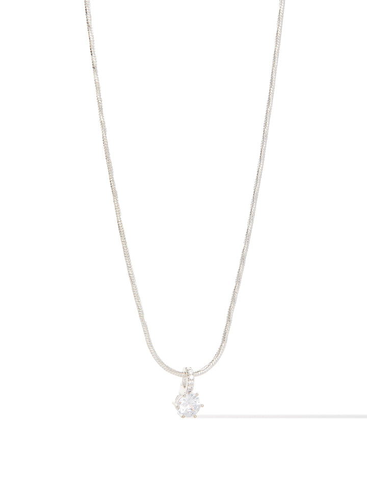 Suzanne Necklace - Liquid Metallic Pearl White