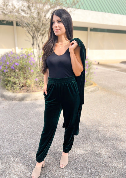 Claiming Victory Velvet Jogger Pants - 2 Colors!