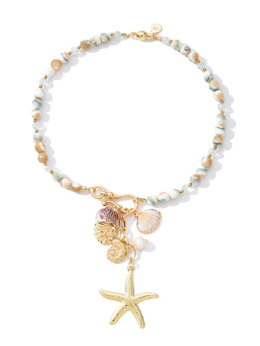 Tahiti Beach Necklace - Gold Coconut Cove