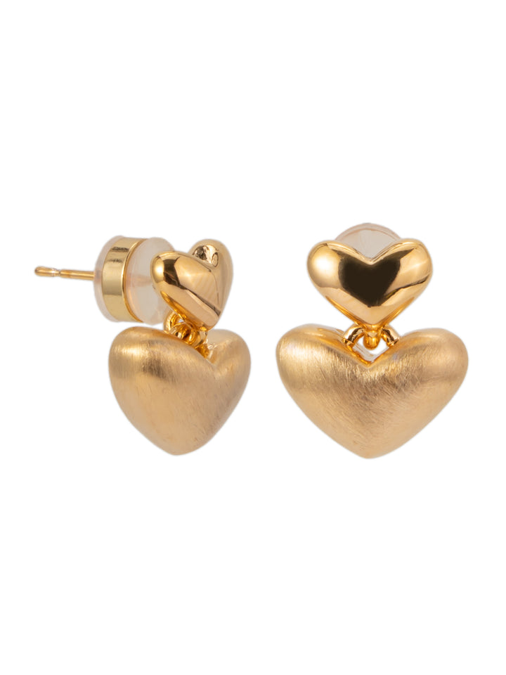 Ti Amo Earrings - Matte Gold