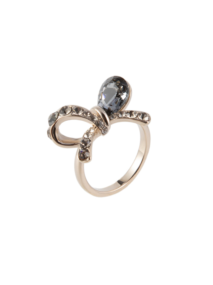 Tied Up Ring - Metallic Linen Smokey