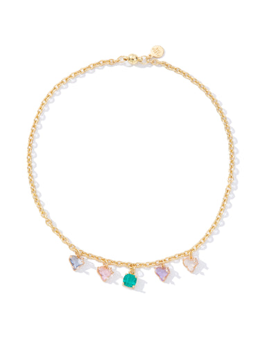 Tropical Love Necklace - Gold Pastel Dream