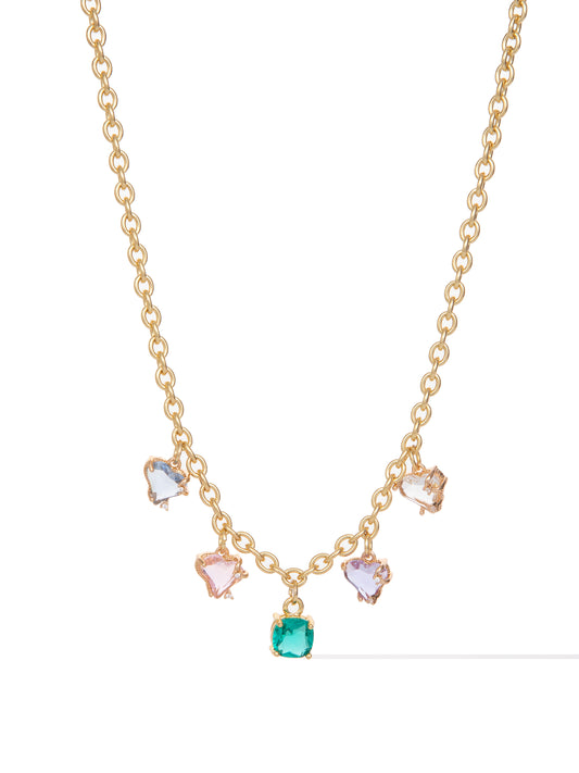 Tropical Love Necklace - Gold Pastel Dream