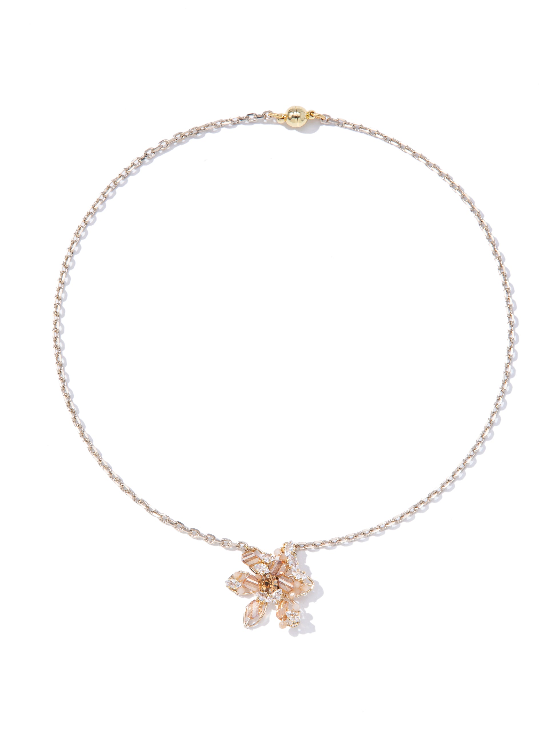 Tulip Necklace - Metallic Linen Champagne