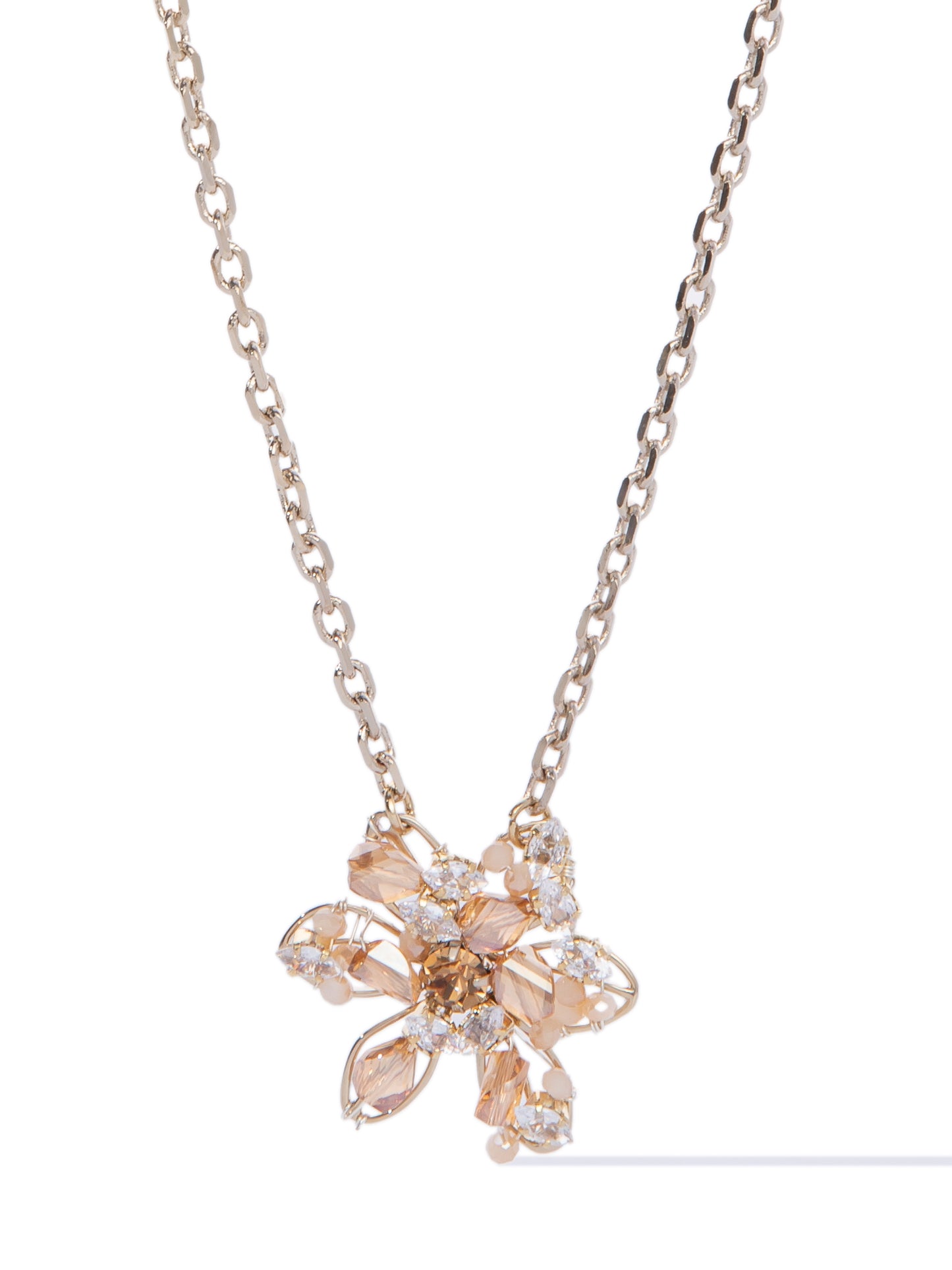Tulip Necklace - Metallic Linen Champagne