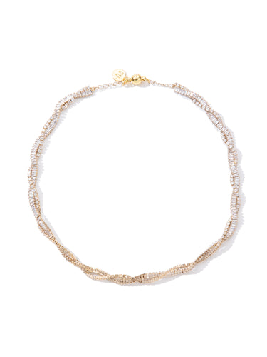 Twist The Night Away Necklace - Linen