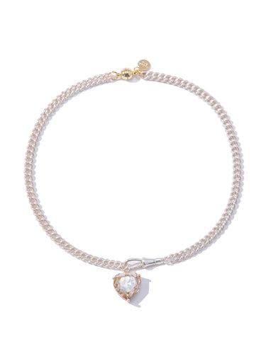 Velvet Heart Necklace - Metallic Whisper