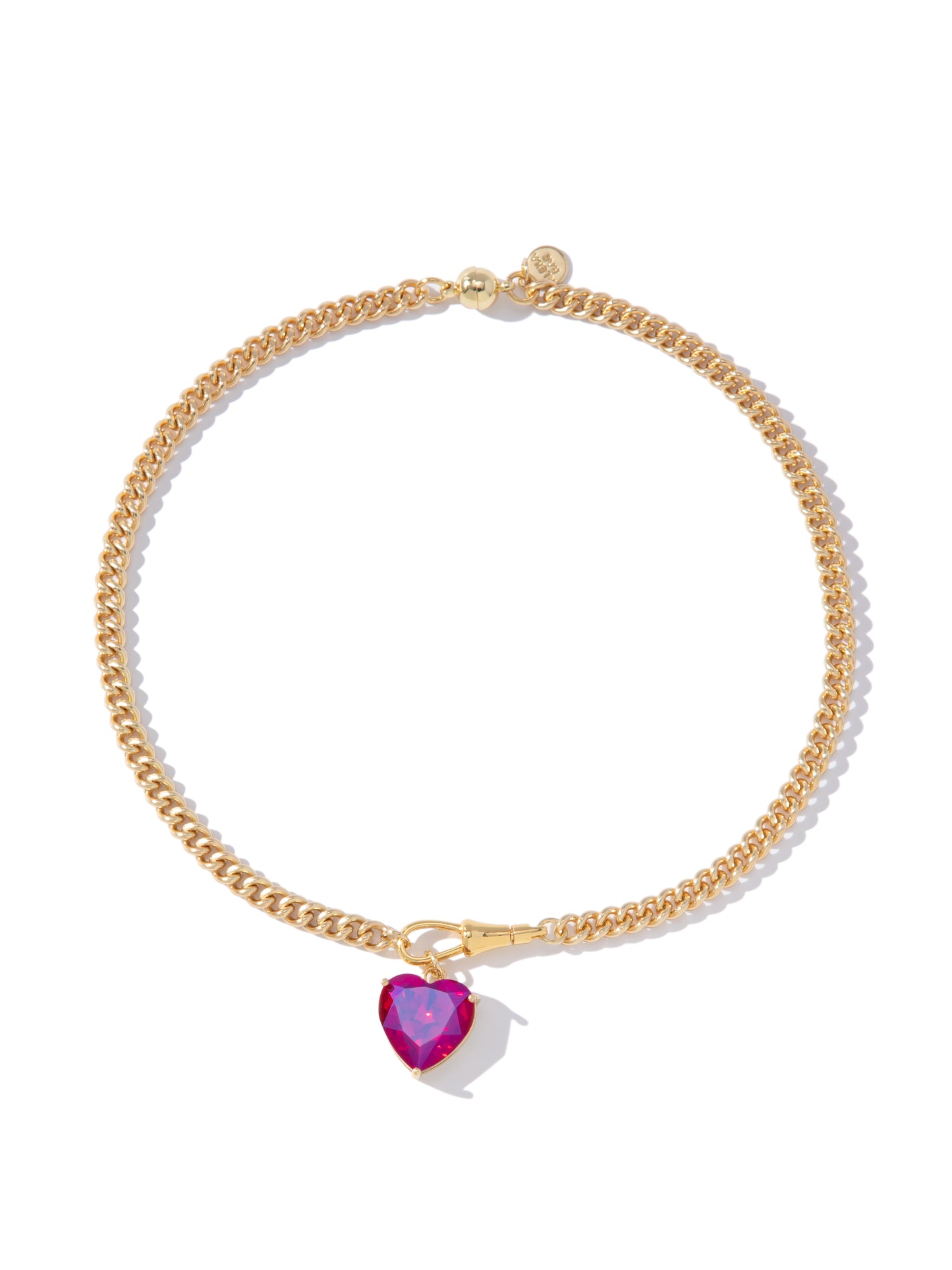 Velvet Heart Necklace - Ruby Kiss