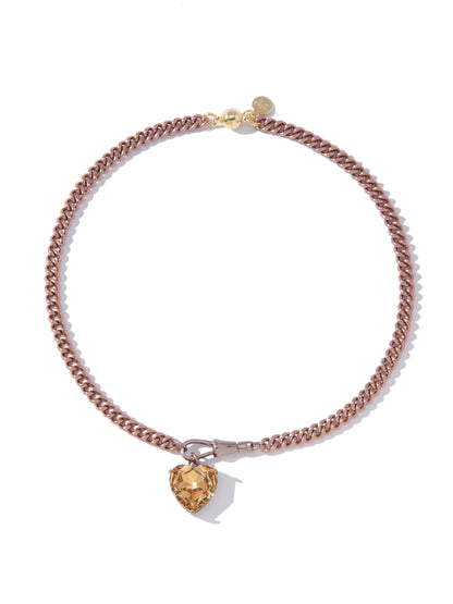 Velvet Heart Necklace - Metallic Hershey Kiss