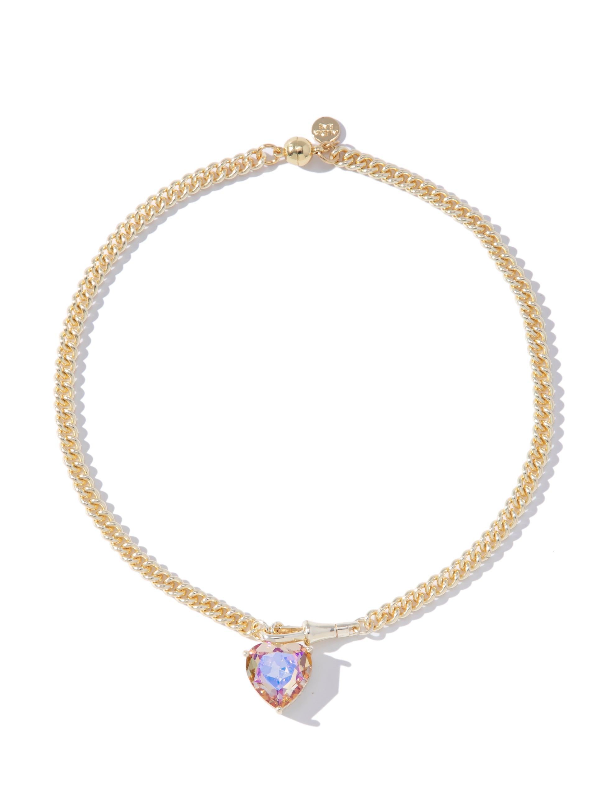 Velvet Heart Necklace - Metallic Moonlight