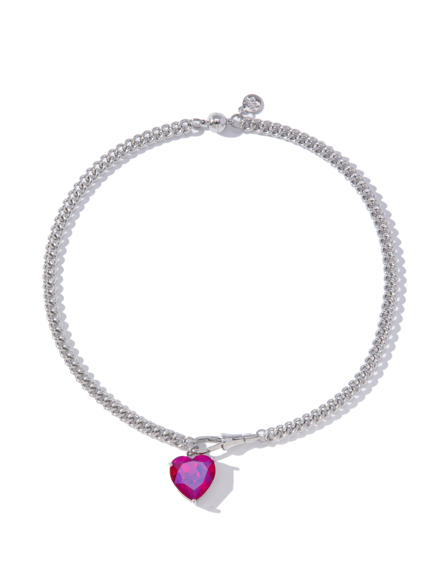 Velvet Heart Necklace - Ruby Kiss