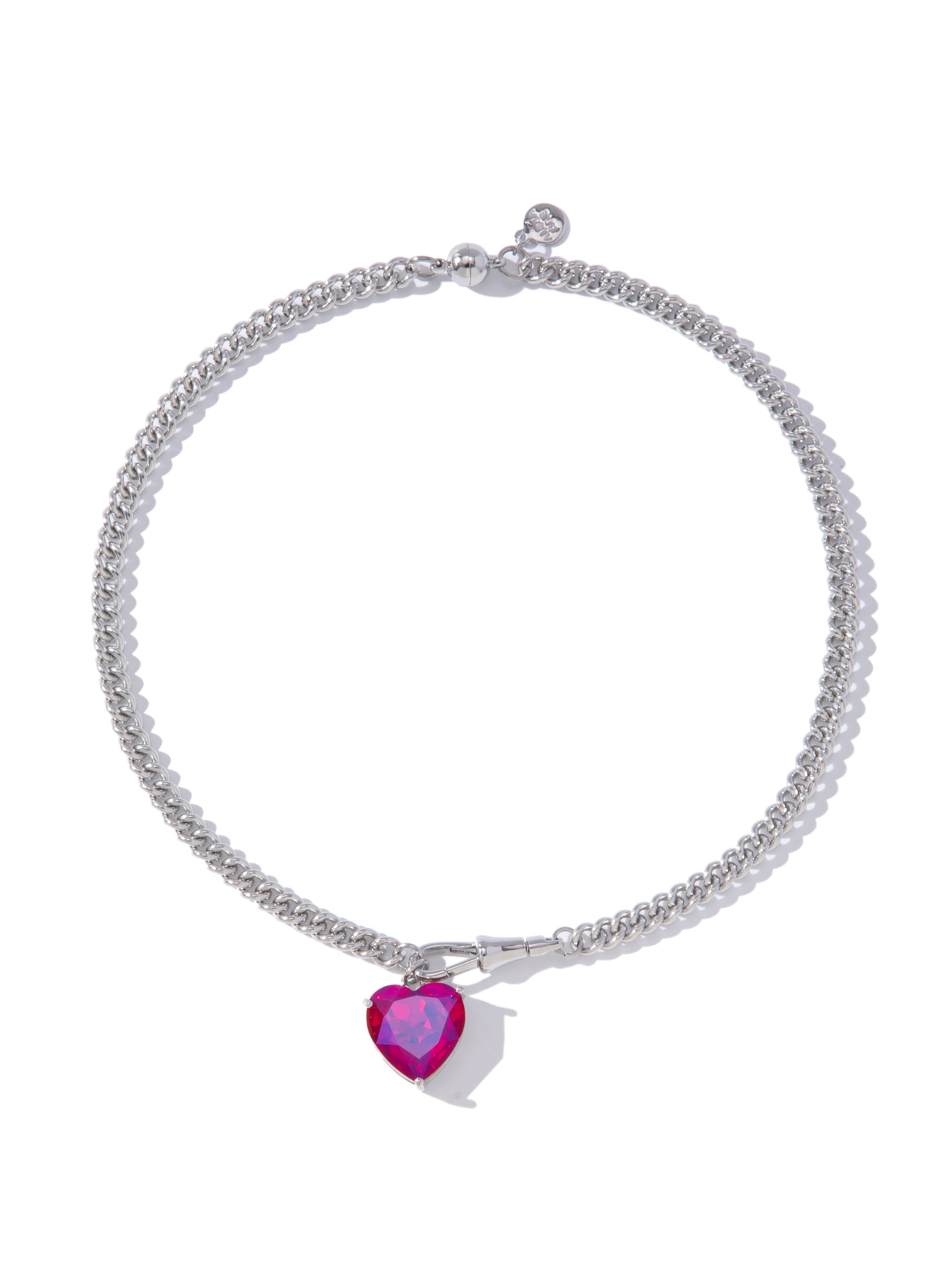 Velvet Heart Necklace - Ruby Kiss