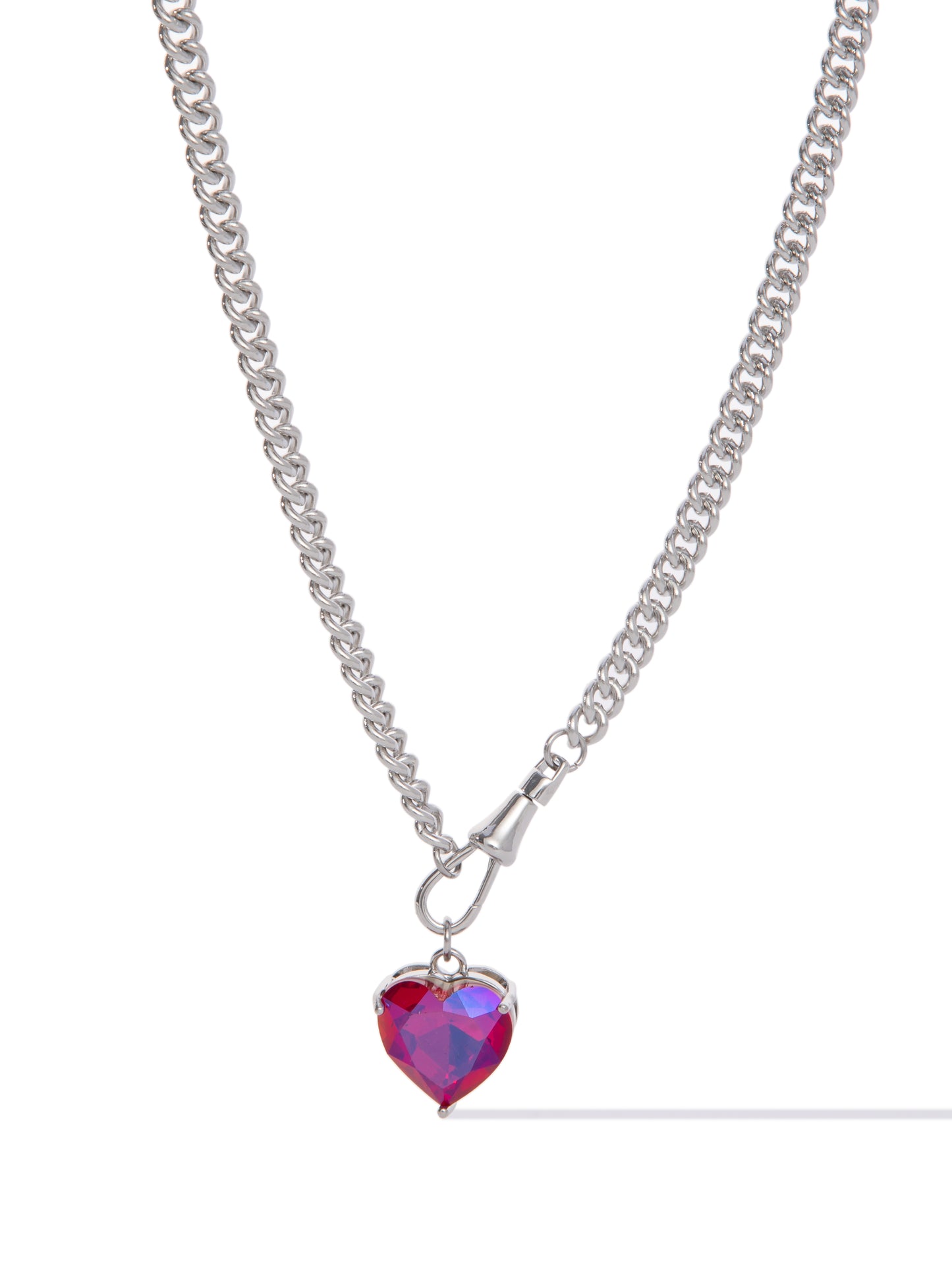 Velvet Heart Necklace - Ruby Kiss
