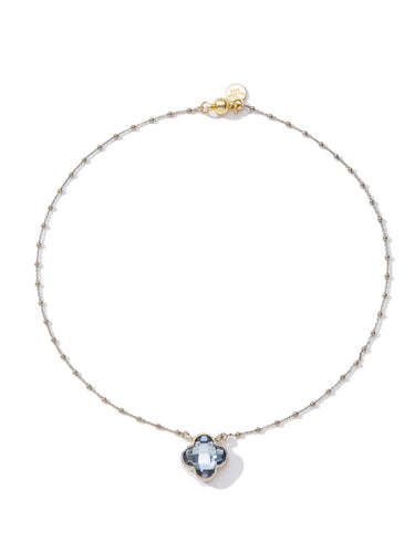 Venice Necklace - Ice Blue Linen