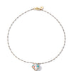 Venice Necklace - Liquid Metallic Linen Snow Glow