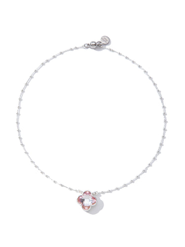 Venice Necklace - Liquid Metallic Pearl White Petal