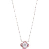 Venice Necklace - Liquid Metallic Pearl White Petal