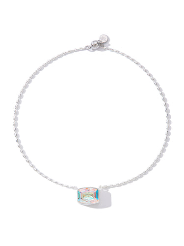 Norma Necklace - Liquid Metallic Pearl White Snow Glow