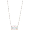 Norma Necklace - Liquid Metallic Pearl White Snow Glow