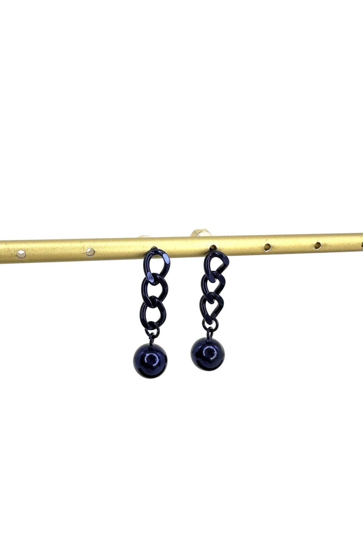 Runaway Earrings - Liquid Metallic Midnight