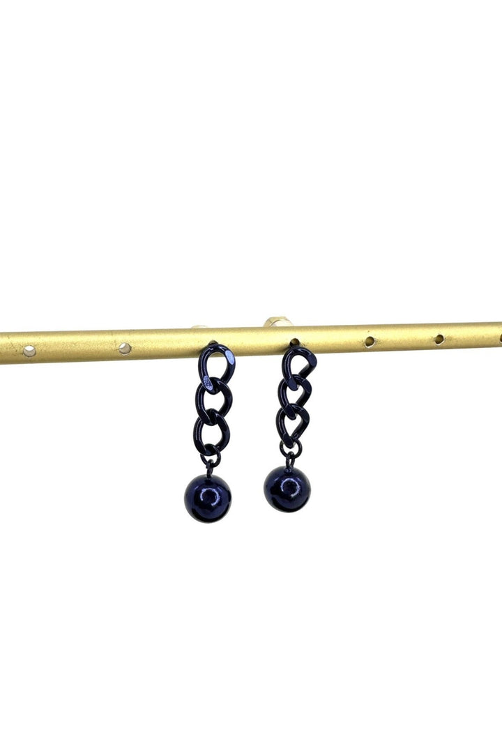 Runaway Earrings - Liquid Metallic Midnight