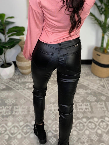No Comparison High Rise Leather Skinny Jeans