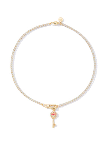 Wanderheart Necklace - Gold Coral Mist