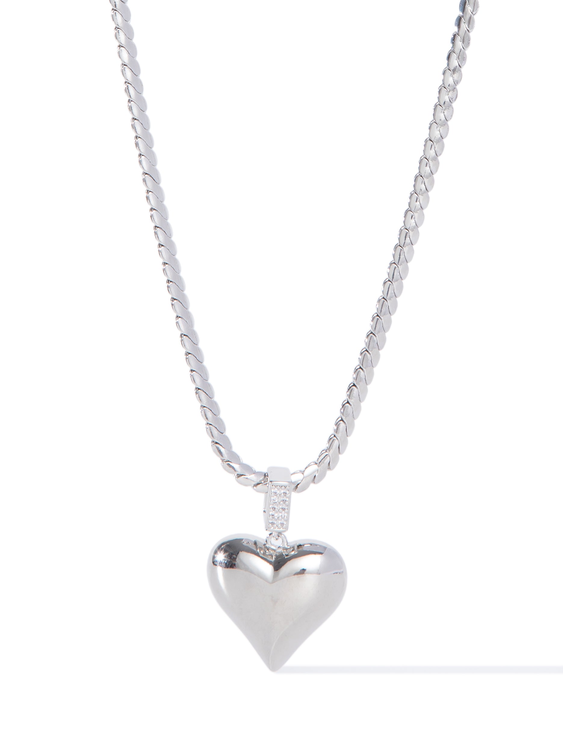 Wanna Fall In Love Necklace - Silver