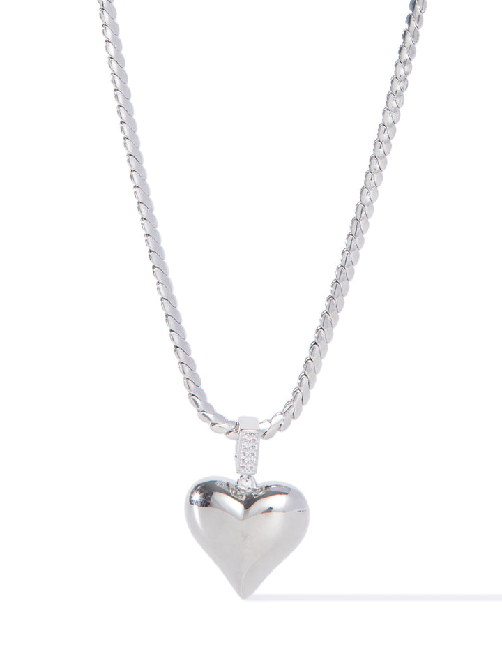 Wanna Fall In Love Necklace - Silver