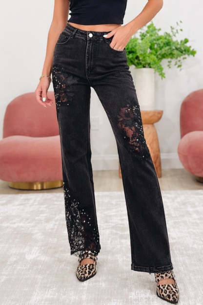 Sweet Piece By Denim BAR - Lace Straight Jeans