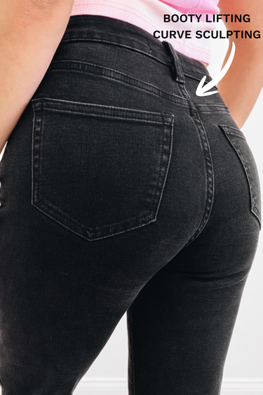 Hot Take By Denim BAR - Straight Leg Jeans - Black
