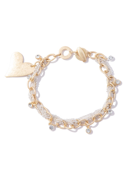 Wild At Heart Necklace - Gold Pearl White