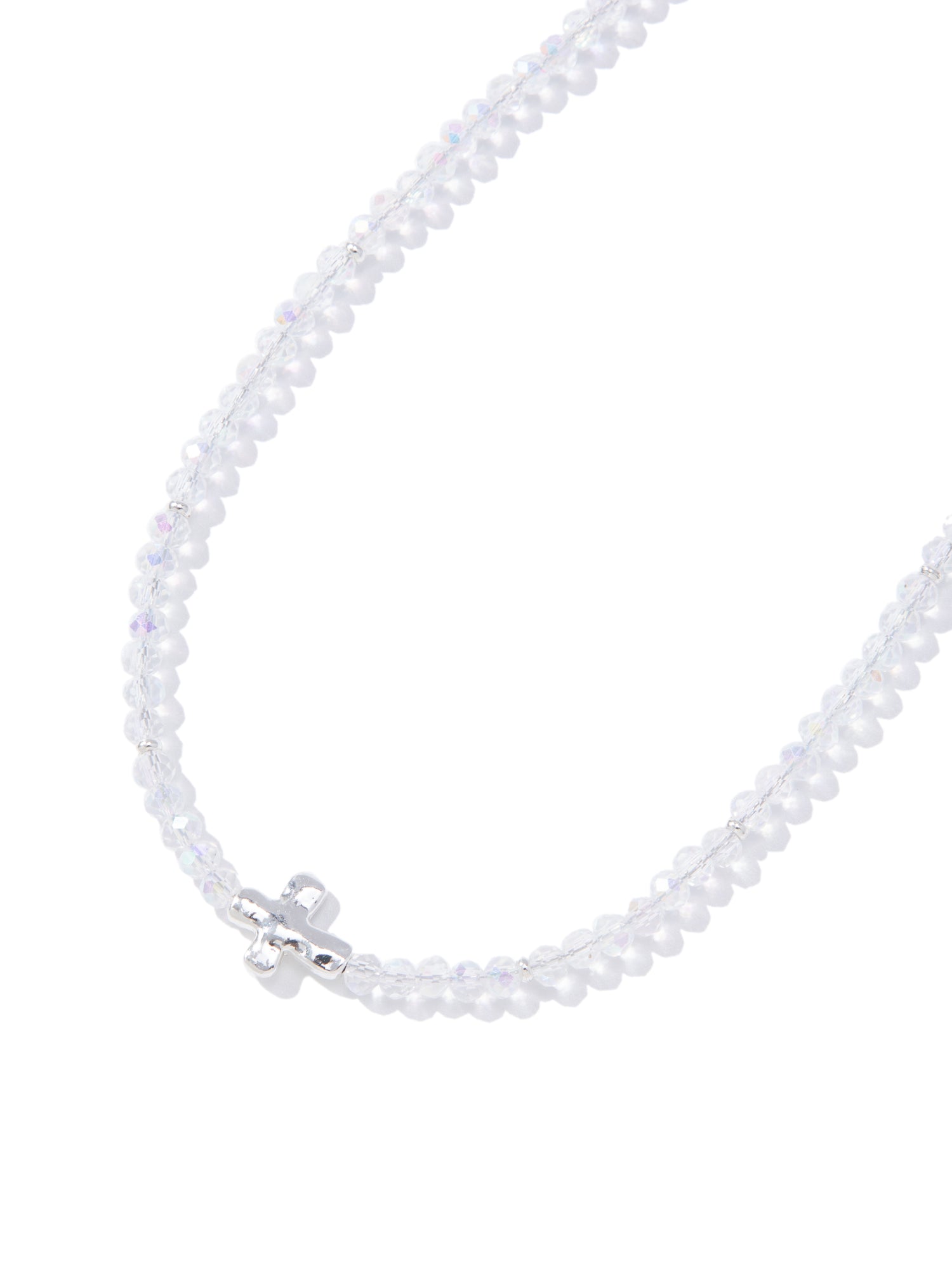 Winding Road Necklace - Snow Glow Pearl White White