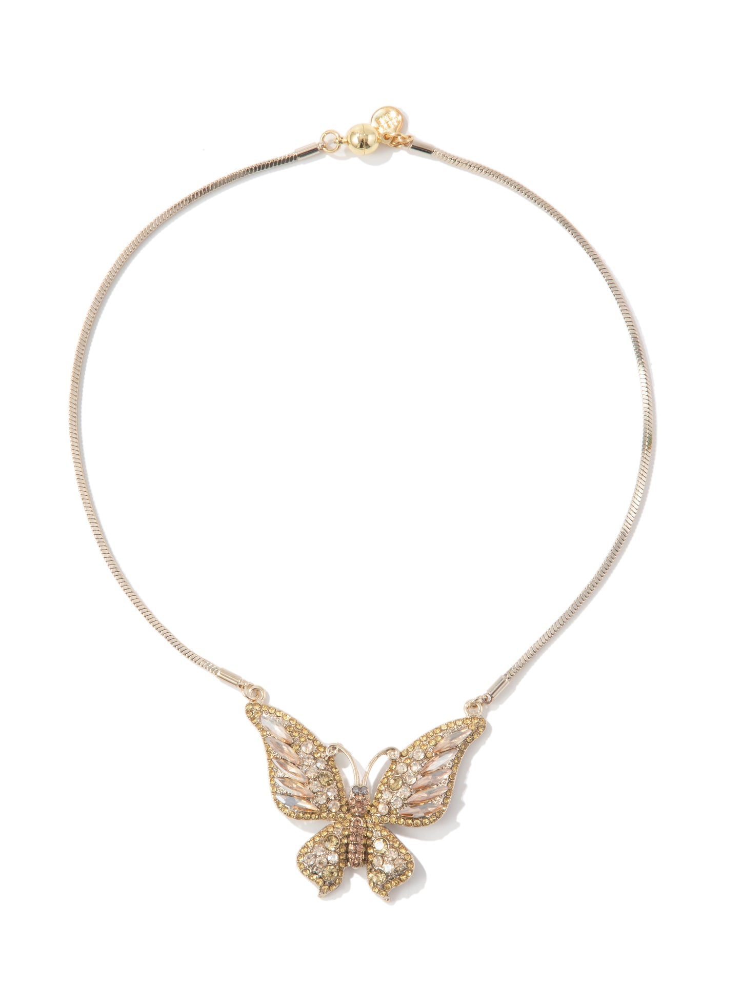 Wings Of Joy Necklace - Metallic Linen